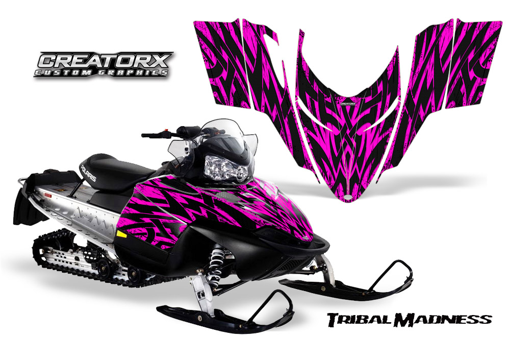 Polaris RMK Shift Chassis Graphics Kit Tribal Madness Pink